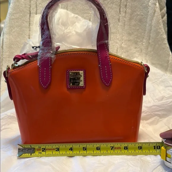 Dooney & Bourke Orange and Pink Satchel Bag - Picture 2 of 7